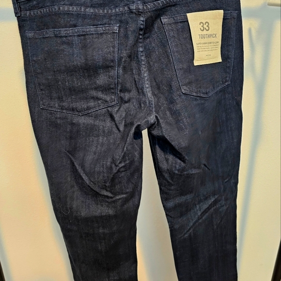 NWT JCrew Toothpick Jeans, 33, Dark Wash - Picture 3 of 6